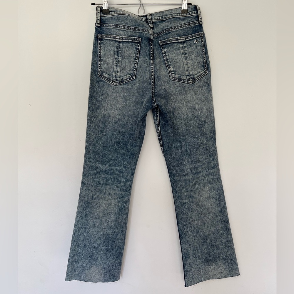 Sold☀️Rag & Bone Nina High-Rise Ankle Flare Jeans in Pearl - Picture 9 of 16